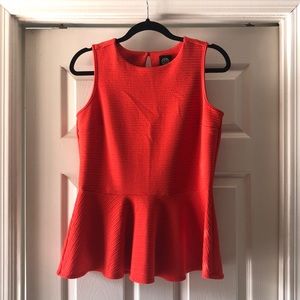 Keyhole Back Peplum Top